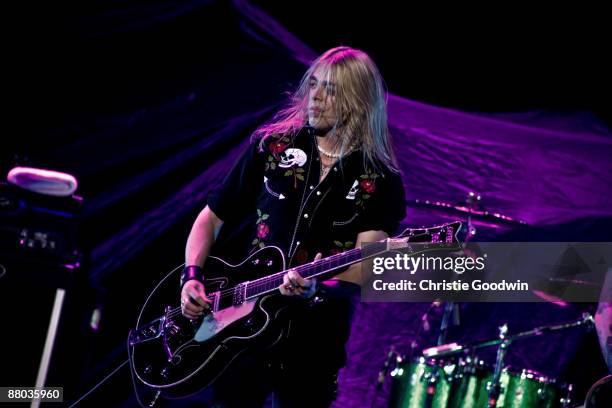 Ben Wells of Black Stone Cherry performs on stage at the O2 Arena on May 28, 2009 in London, England.