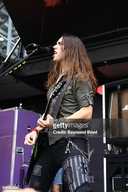 Guitarist Joe Hottinger of Halestorm performs at Columbus Crew Stadium in Columbus, Ohio on MAY 16, 2009.