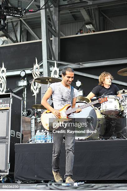 Guitarist Sameer Bhattacharya of Flyleaf performs at Columbus Crew Stadium in Columbus, Ohio on MAY 16, 2009.