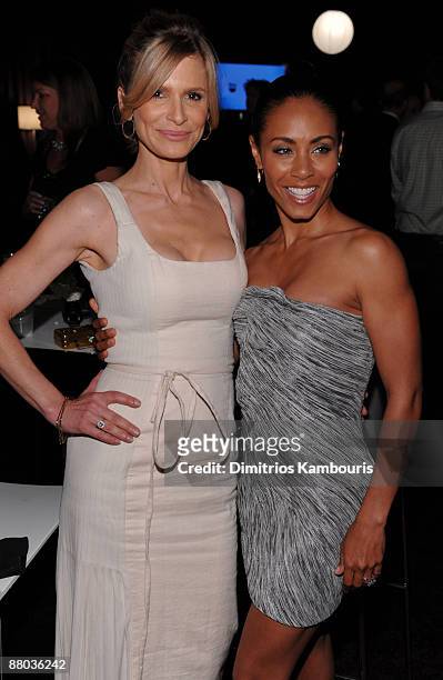Actors Kyra Sedgewick and Jada Pinkett Smith attend the 2009 Turner Upfront at Hammerstein Ballroom on May 20, 2009 in New York City. 18289_0314.JPG