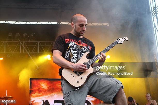 Guitarist Mike Martin of All That Remains performs at Columbus Crew Stadium in Columbus, Ohio on MAY 16, 2009.