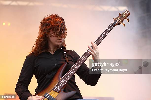 Guitarist Jeanne Sagan of All That Remains performs at Columbus Crew Stadium in Columbus, Ohio on MAY 16, 2009.