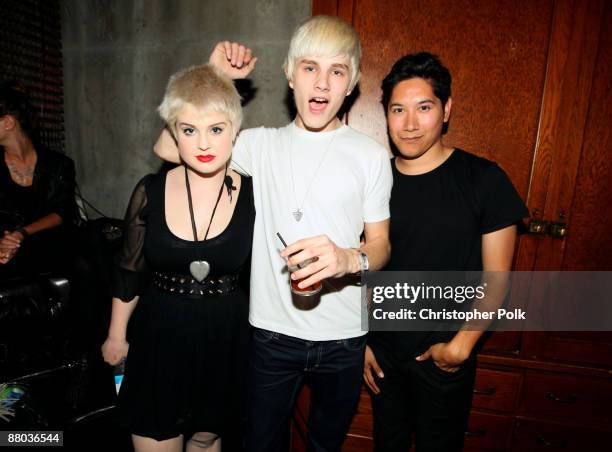 Kelly Osbourne, Luke Worrell and Carlos Lopez at the House of Molinari Birthday Extravaganza at h.wood in Hollywood, CA on May 20, 2009.