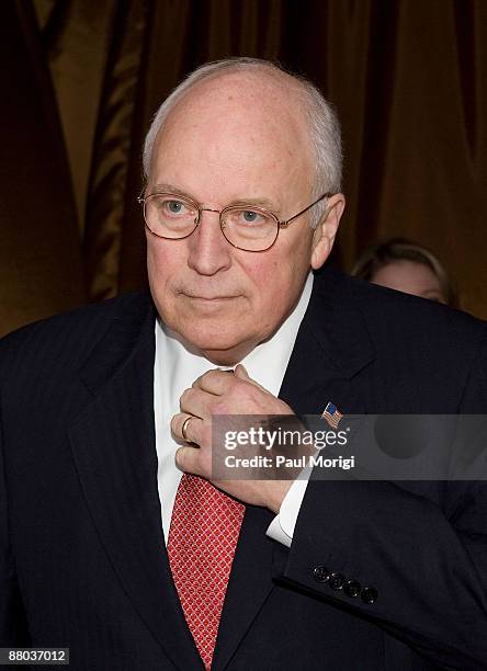 Vice President Dick Cheney attends salute to Brit Hume at Cafe Milano on January 8, 2009 in Washington, DC.