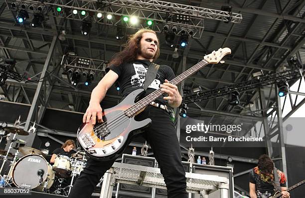 Pat Seals of Flyleaf performs during the 2009 Rock On The Range festival at Columbus Crew Stadium on May 16, 2009 in Columbus, Ohio.