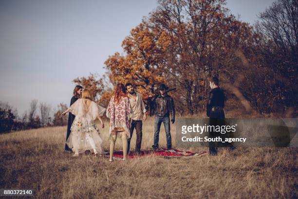 sect ceremony in nature - cult stock pictures, royalty-free photos & images
