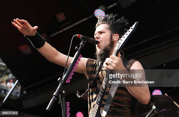 Wayne Static of Static-X performs during the 2009 Rock On The Range festival at Columbus Crew Stadium on May 16, 2009 in Columbus, Ohio.