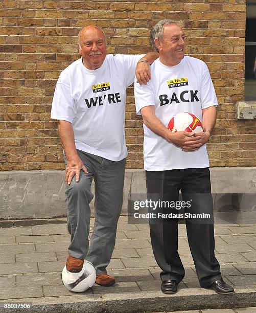 Jimmy Greaves and Ian St John from Saint & Greavsie promote their new TV show as part of Setanta's FA Cup Final coverage at Frank PR on May 26, 2009...