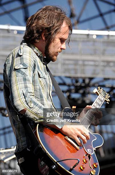 Silversun Pickups performs at The 2009 KROQ Weenie Roast Y Fiesta at Verizon Wireless Amphitheater on May 16, 2009 in Irvine, California.