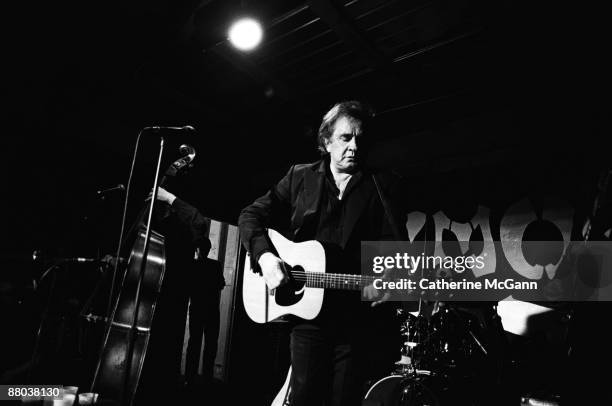 Johnny Cash performs at South by Southwest Music Festival in March 1994 in Austin, TX.