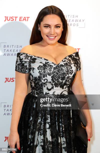 Kelly Brook attends the British Takeaways Awards, in association with Just Eat at The Savoy Hotel on November 27, 2017 in London, England. The awards...