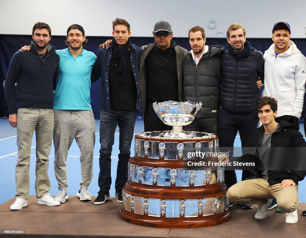 France's Tennis Team Celebrates Its Victory After Winning The 2017 Davis Cup tennis Final Match In Lille