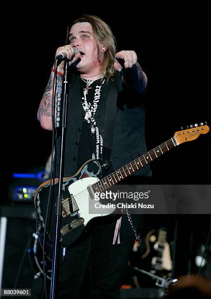 Chris Robertson of Black Stone Cherry the supporting act perform at O2 Arena on May 28, 2009 in London, England.