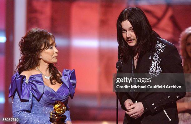 Loretta Lynn and Jack White, winners for Best Country Album for "Van Lear Rose"