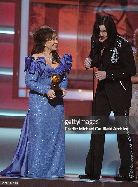 Loretta Lynn and Jack White, winners of Best Country Album for "Van Lear Rose"