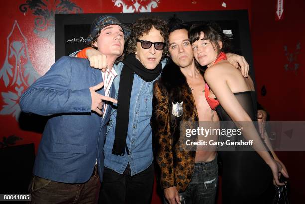 Outreach director of Ameritocracy Bobby Kennedy III, rock photographer Mick Rock, musician Michael H. And actress Paz de la Huerta attend the "Raw...