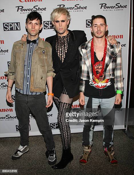 Semi Precious Weapons walk the red carpet at Girl Talk presented by SPIN & Canon at Hiro Ballroom at The Maritime Hotel on May 28, 2009 in New York...