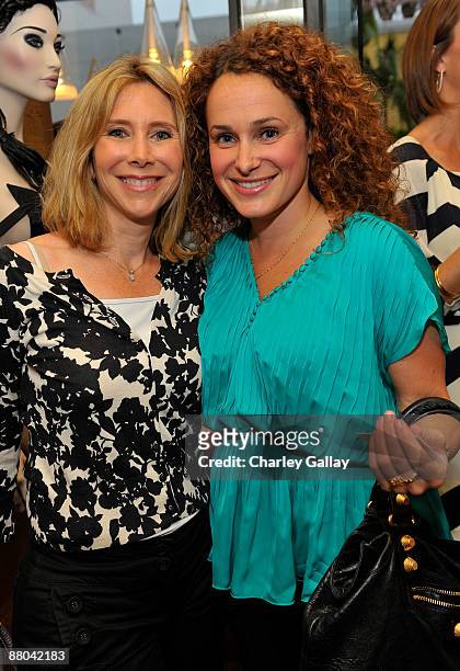 Worldwide Orphans Foundation's Mary Knobler and Los Angeles Confidential Editor-In-Chief Sari Tuschman attend an Evening of Shopping to Benefit...