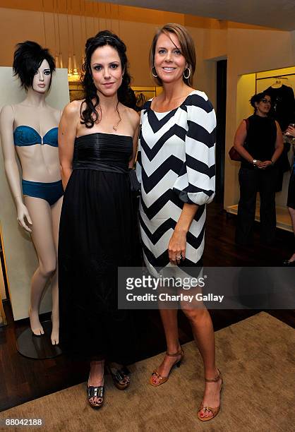 Actress Mary-Louise Parker and CEO La Perla North America Suzy Biszantz attend an Evening of Shopping to Benefit Worldwide Orphans Foundation at La...