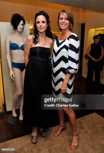 Actress Mary-Louise Parker and CEO La Perla North America Suzy Biszantz attend an Evening of Shopping to Benefit Worldwide Orphans Foundation at La...