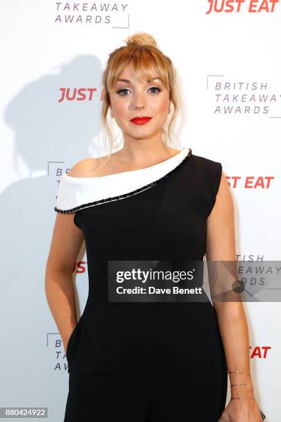 Helen George attends the British Takeaways Awards, in association with Just Eat at The Savoy Hotel on November 27, 2017 in London, England. The...