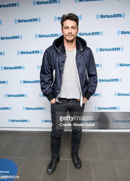 Actor James Franco visits the SiriusXM Studios on November 27, 2017 in New York City.