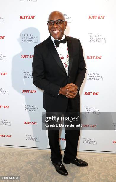 Ainsley Harriott attends the British Takeaways Awards, in association with Just Eat at The Savoy Hotel on November 27, 2017 in London, England. The...