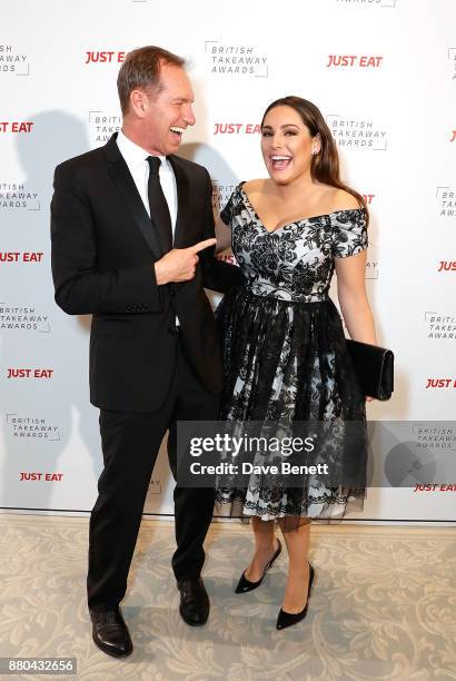 Barnaby Dawe and Kelly Brook attend the British Takeaways Awards, in association with Just Eat at The Savoy Hotel on November 27, 2017 in London,...