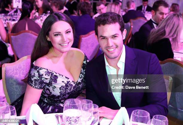 Jeremy Parisi and Kelly Brook attend the British Takeaways Awards, in association with Just Eat at The Savoy Hotel on November 27, 2017 in London,...