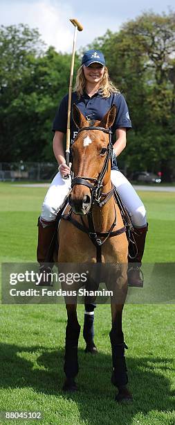 Jodie Kidd presents the teams for the World Polo Series and unveils trophy and kit ahead of Polo in the Park at Hurlingham Park on May 29, 2009 in...