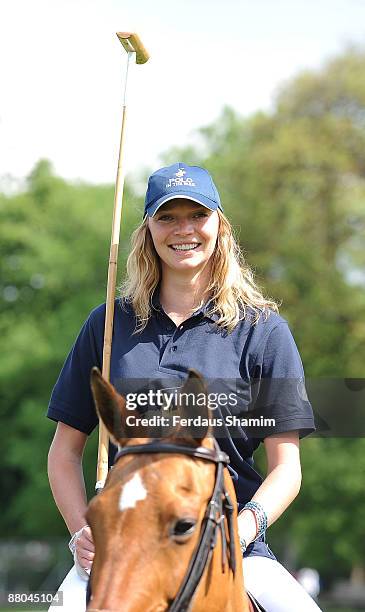 Jodie Kidd presents the teams for the World Polo Series and unveils trophy and kit ahead of Polo in the Park at Hurlingham Park on May 29, 2009 in...