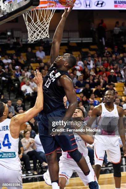 Jameel Warney of Team USA grabs a rebound against Puerto Rico the FIBA World Cup America Qualifiers on November 23, 2017 at CFE Arena in Orlando,...