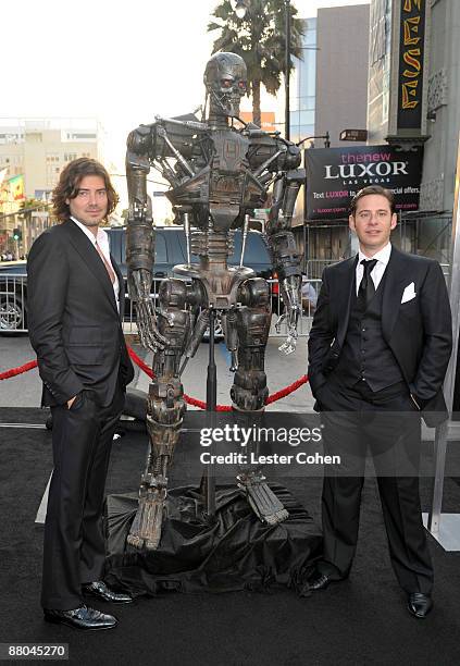 Producers Victor Kubicek and Derek Anderson arrive at the Premiere of Warner Bros. "Terminator Salvation" held at Grauman's Chinese Theatre on May...