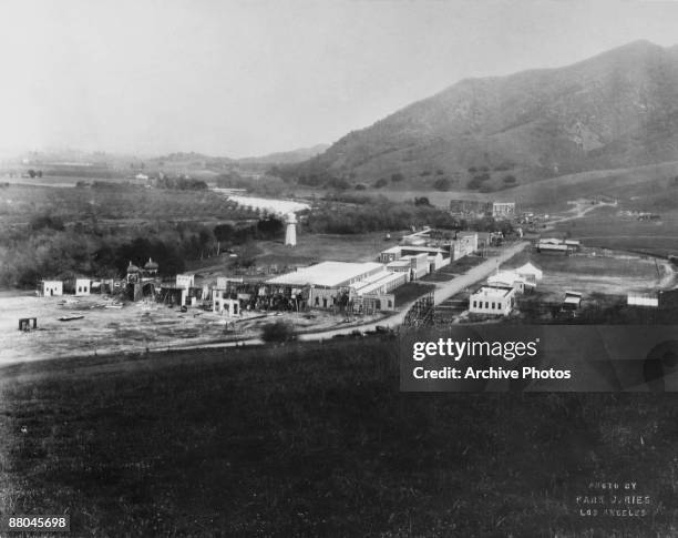 The backlot at Universal Studios, California, 1915.