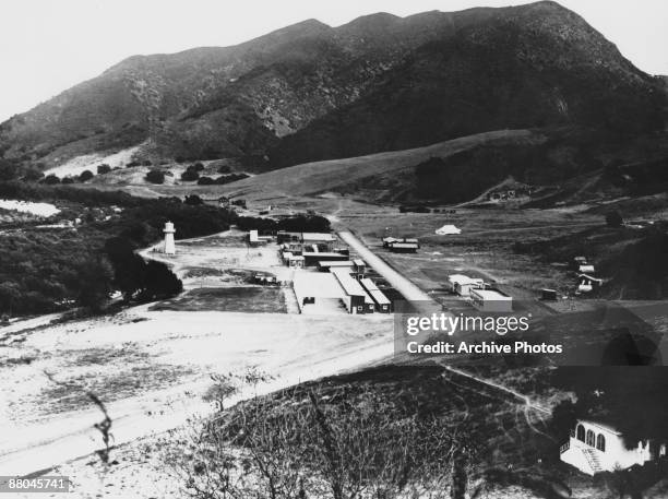 The backlot at Universal Studios, California, circa 1915.