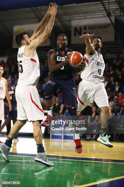 Donald Sloan of Team USA drives to the basket against Team Mexico during the FIBA World Cup America Qualifiers on November 20, 2017 at Greensboro...
