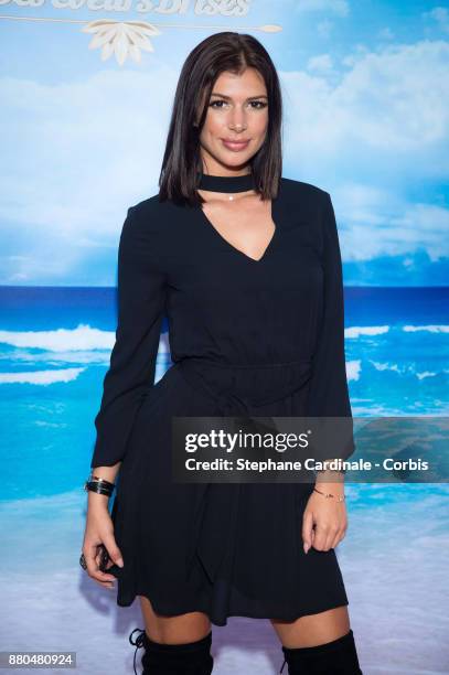 Maeva Martinez attends the "La Villa Des Coeurs Brises" : Photocall at TF1 on November 27, 2017 in Boulogne-Billancourt, France.