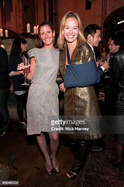 Justine Dobbs-Higginson and Marissa Anshutz attend the private view of 'Unseen Guy Bourdin' at The Wapping Project on May 7, 2009 in London, England.