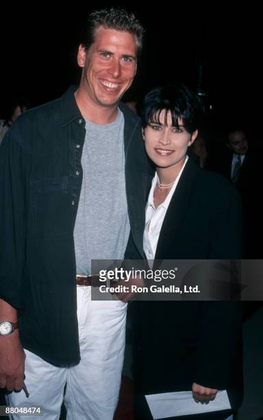 Actress Nancy McKeon and Philip McKeon attending the premiere of "Last Dance" on April 24, 1996 at the Academy Theater in Beverly Hills, California.