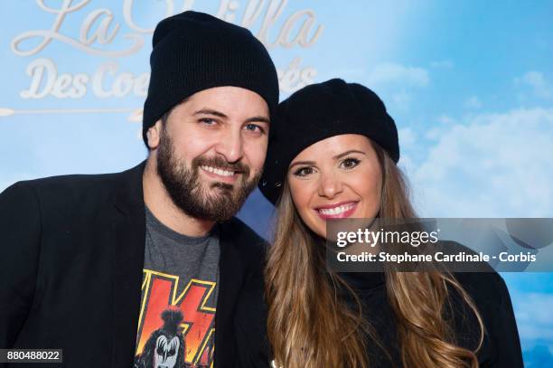 Antonin and Manue attend the "La Villa Des Coeurs Brises" : Photocall at TF1 on November 27, 2017 in Boulogne-Billancourt, France.