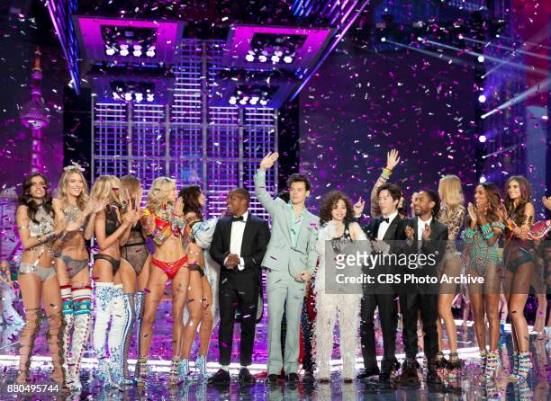 At the Mercedes-Benz Arena, Broadcasting TUESDAY, NOV. 28, ON CBS. Pictured L to R: Victoria's Secret Angels: Sara Sampaio, Martha Hunt, Stella...