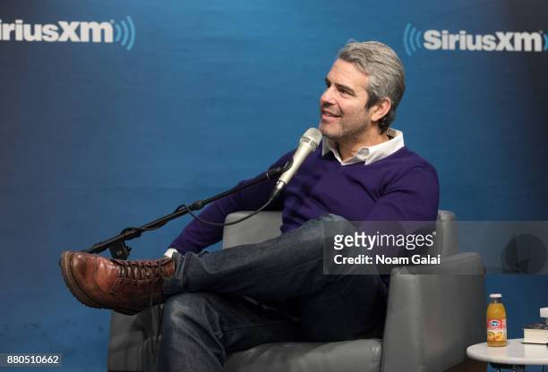 Andy Cohen visits the SiriusXM Studios on November 27, 2017 in New York City.