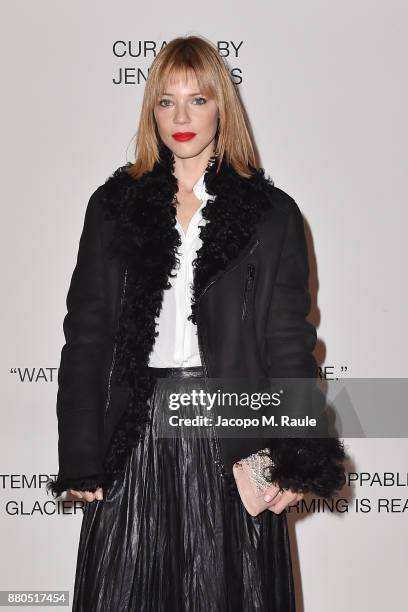 Gaia Trussardi attends Michel Comte, Black Light White Light Opening at Triennale di Milano on November 27, 2017 in Milan, Italy.