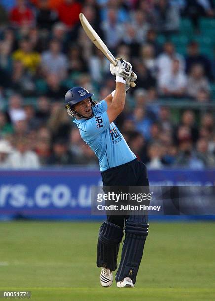 Chris Nash of Sussex in action during The Twenty20 match between Sussex Sharks and Hampshire Hawks at The County Ground on May 29, 2009 in Hove,...