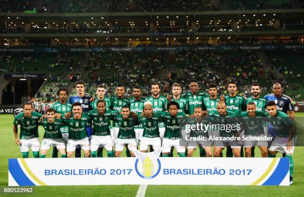 Players of Palmeiras pose for the oficcial photo before the match between Palmeiras and Botafogo for the Brasileirao Series A 2017 at Allianz Parque...