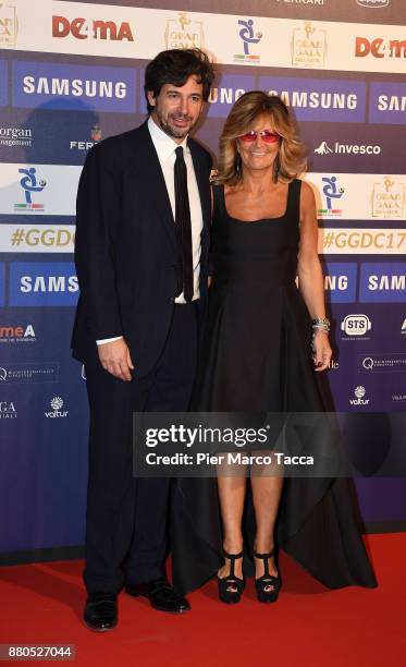 Demetrio Albertini and Uriana Capone attend the Gran Gala Del Calcio 2017 on November 27, 2017 in Milan, Italy.