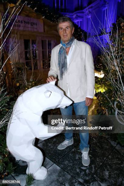 Of Hotel Barriere Dominique Desseigne attends the Inauguration of the "Chalet Les Neiges 1850" on the terrace of the Hotel "Barriere Le Fouquet's...