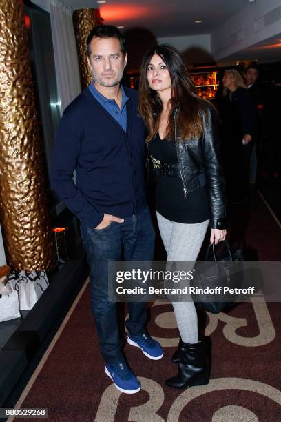 Samuel Torres and Rosy Girimonte attend the Inauguration of the "Chalet Les Neiges 1850" on the terrace of the Hotel "Barriere Le Fouquet's Paris" on...