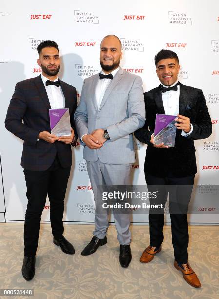 Winners of the Best Takeaway in Britain award, "Lime Pickle" from Birmingham, at the British Takeaways Awards, in association with Just Eat at The...