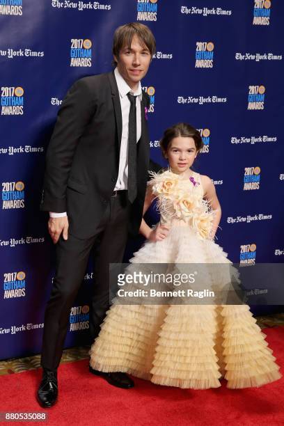 Diretor Sean Baker and actor Brooklynn Prince attend the 2017 Gotham Awards sponsored by Greater Ft. Lauderdale Tourism at Cipriani, Wall Street on...